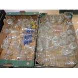 2 boxes of glass ware