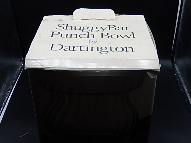 Dartington glass shuggybar punch bowl with original box - Image 3 of 4