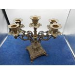 5 Branch Candelabra 10 inches tall