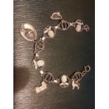 Pewter charm bracelet