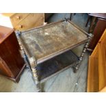 Oak tea trolley