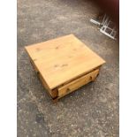 Square pine coffee table