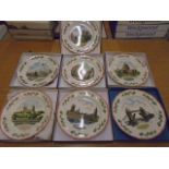 Wedgewood set 7 christmas picture plates from 1980-86 all boxed with certs.