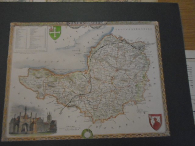 Maps a collection of Monmouthshire one with coloured mount plus others - Image 5 of 7