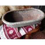Small Vintage Cast Iron Trough 18 x 10 inches 6 tall