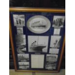 Titanic history of events, framed