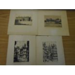 4 signed etchings