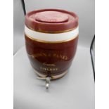 Blue Brown & Panks Cream Sherry Barrel 12 inches tall