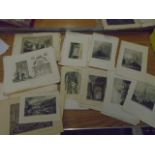 Prints of buildings and interiors approx 80 various sizes