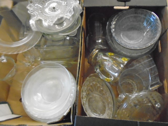 job lot glasses, vintage household cleaning produts, boot brushes, polishes and cotton reels, a