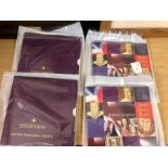 2002 UK Coin £5 / Crown BU Golden Jubilee x 2 and 2002 UK brilliant h/c coin collection x 2