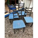 4 ladder back chair frames