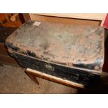 Tin Trunk 13 x 13 x 25 inches ( dented )