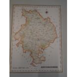 Maps Lincolnshire-Huntingdon, Cambridgeshire mounted, each 6.5x9"