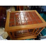 Nest of retro tile top tables