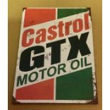 Reproduction Castrol GTX Oil Sign 21 x 15 cm printed on aluminium