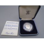 1 silver proof coin - Charles and Diana in original box with cert.
