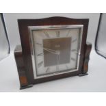 Oak cased mechanical Smiths 8 day mantle clock