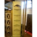 Modern corner display cabinet with glass shelves