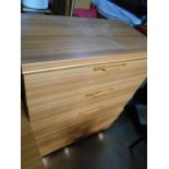 2 Modern Chests of Drawers 5 draw 30 x 16 inches 40 1/2 tall 3 draw 30 x 16 inches 27 tall