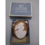 Cameo brooch in original box