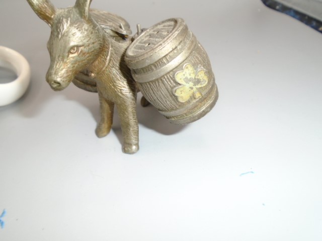 Mary Quant mug and pewter Irish donkey with salt and pepper paneers - Image 3 of 3