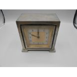 Vintage Metal Cased Temco Electric Mantle Clock 5 1/2 x 5 1/2 inches