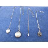 silver necklaces x 4 44.1 grams