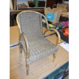 Vintage Childs Bamboo Armchair 13 inches wide 21 tall at tallest point