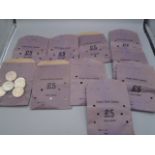 Coins packs of 6 2/6 1937-1946 (60 coins)