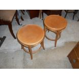 2 Bentwood Low stools / tables