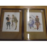 repro WW1 prints in frame.