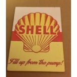 Reproduction Shell Sign 21 x 15 cm printed on aluminium