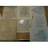 Maps Wiltshire, Hampshire, Durham, Northumberland plus a map of roads measured from Hyde park-
