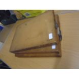3 wooden box files with possible 100-150 various mixed prints