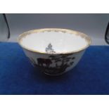 Meissen hand painted bowl. slight hairline crack