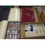 Cigarette cards, card collectors society, lots of new and un-used repro collections boxed with