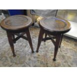 Hands of Wycombe pair of elm stools