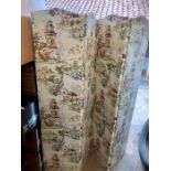 Vintage 4 fold screen with oriental design