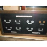 French Coinage 1940-1950 in Oak Framed wall display