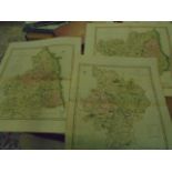 C.Smith 3 double page maps Northumberland, Huntingdon, Durham- 1808