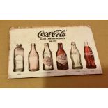 Reproduction Coca-Cola Sign 21 x 15 cm printed on aluminium
