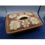 Large Quantock Pottery Lidded Dish 10 x 13 inches approx 4 inches tall