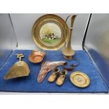 collection of brass and copper items