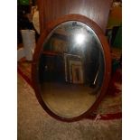 oval mahogany mirror