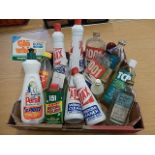 box of vintage household cleaning products