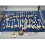 silver plated forks and spoons etc