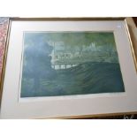 B C W Dight ? 68 Norfolk Landscape 3 Progressive Linocut