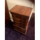 Reprodux miniature 8 drawer chest, 28 x 38 x 76cm