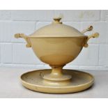A large covered soup tureen Condition report: small crack to the underside of the spoon slot (